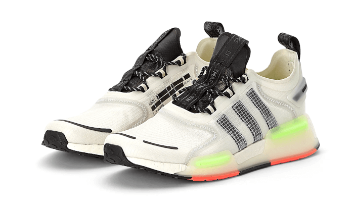 Overkicks - Adidas NMD V3 Crystal White Signal Green Solar Pink (GW3063) - vista trasera