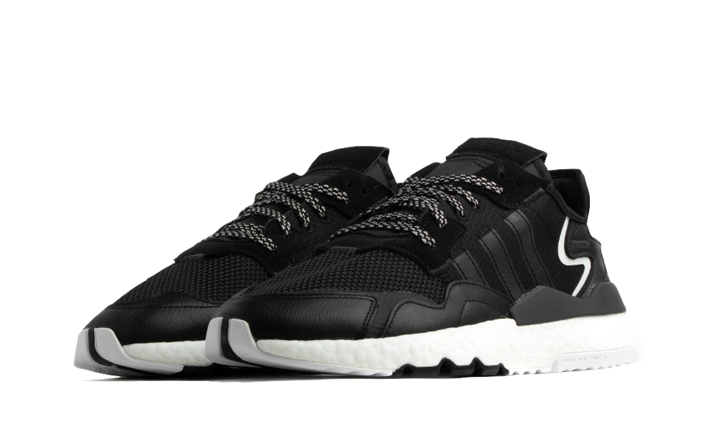 Overkicks - Adidas Nite Jogger Core Black White (EE6254) - vista trasera