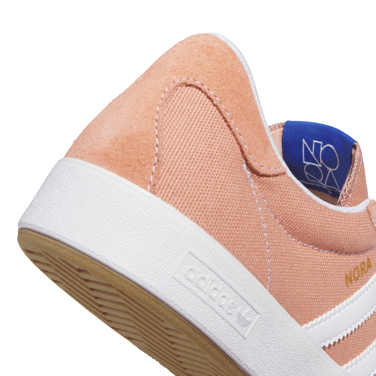 Overkicks - Adidas Nora Wonder Clay White (HQ7538) - detalle lateral interior