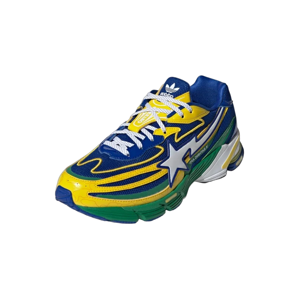 Overkicks - Adidas Orketro Bape Yellow Blue Green (JQ2398) - vista trasera