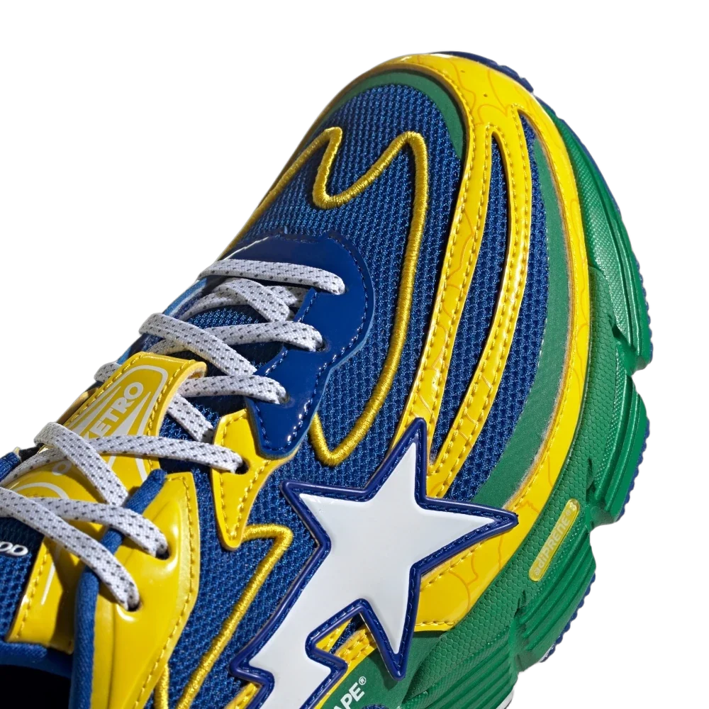 Overkicks - Adidas Orketro Bape Yellow Blue Green (JQ2398) - vista superior