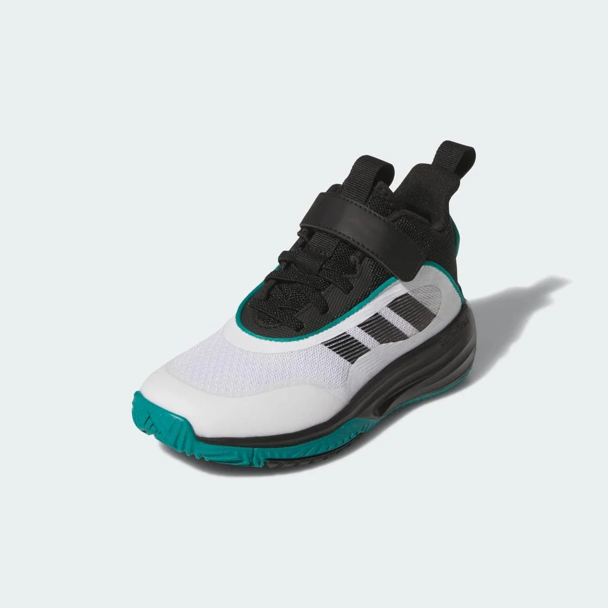 Overkicks - Adidas Ownthegame 3.0 Cloud White Core Black Pure Teal (GS) (JQ7940) - imagen 2