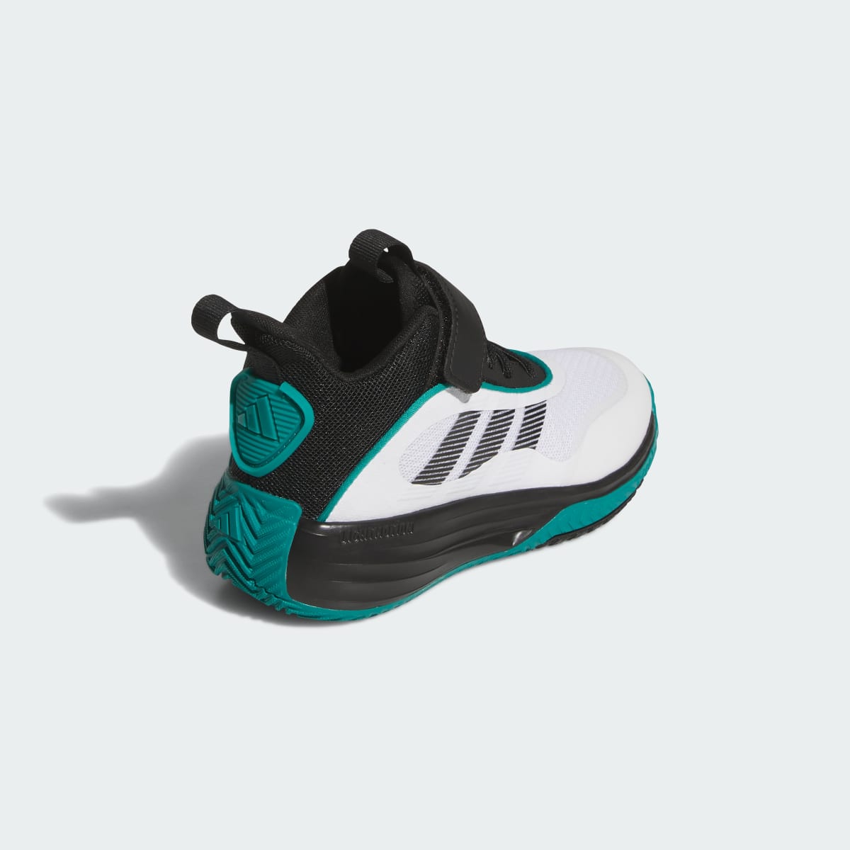 Overkicks - Adidas Ownthegame 3.0 Cloud White Core Black Pure Teal (GS) (JQ7940) - imagen 5