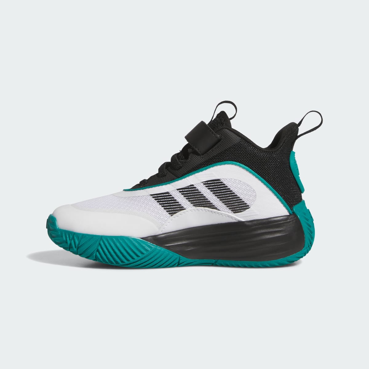 Overkicks - Adidas Ownthegame 3.0 Cloud White Core Black Pure Teal (GS) (JQ7940) - imagen 6