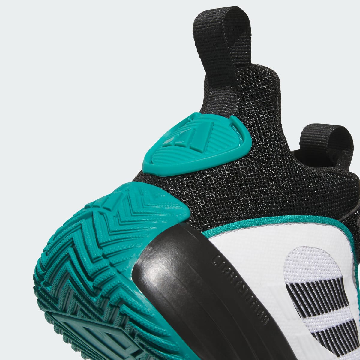 Overkicks - Adidas Ownthegame 3.0 Cloud White Core Black Pure Teal (GS) (JQ7940) - imagen 8