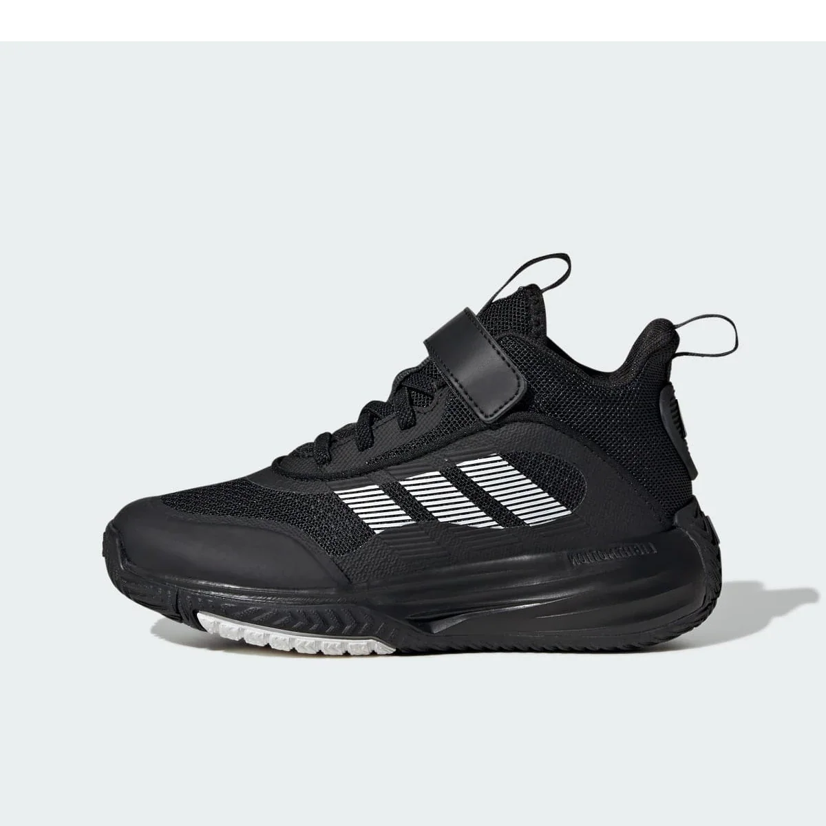 Overkicks - Adidas Ownthegame 3.0 Core Black Cloud White (GS) (IF4593) - vista lateral