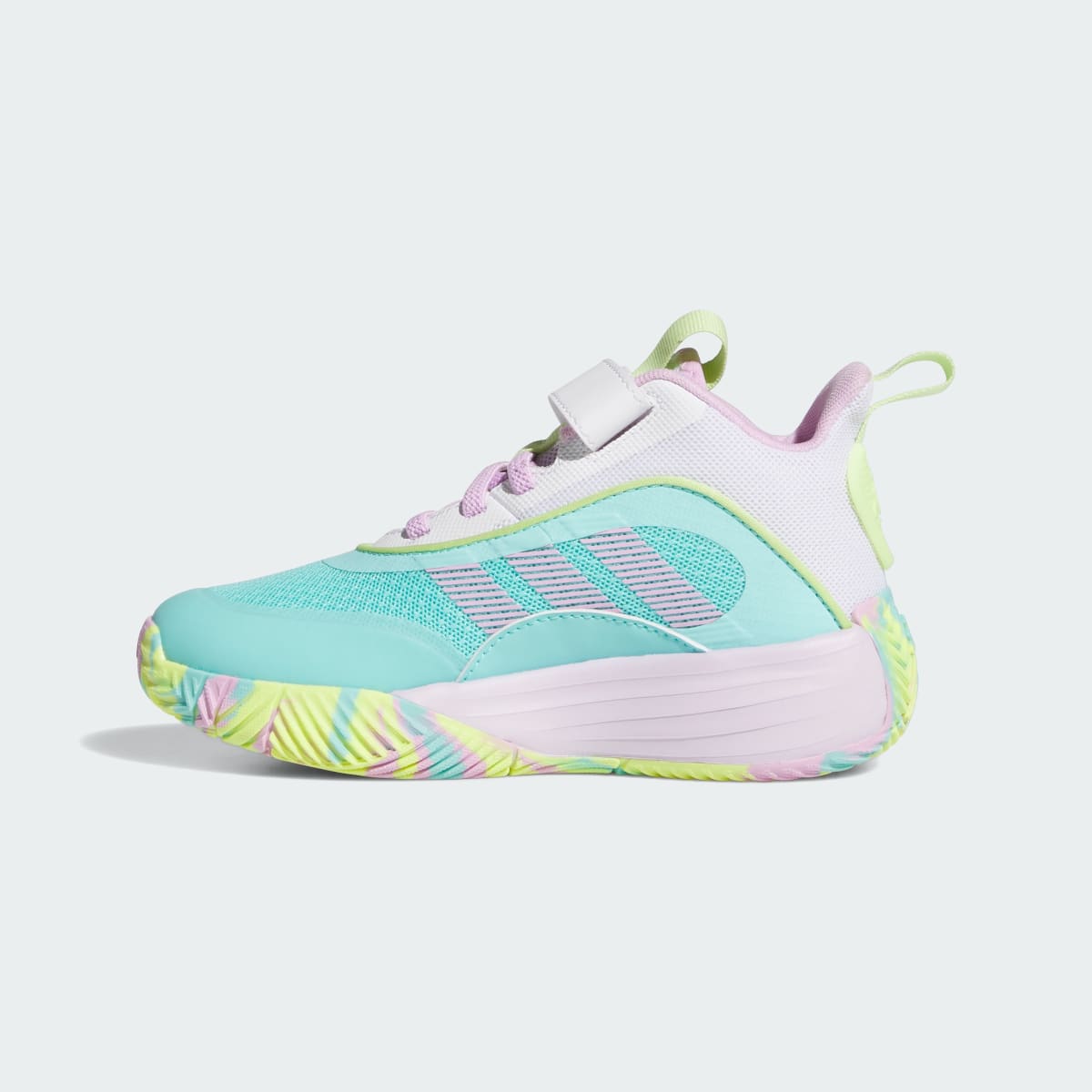Overkicks - Adidas Ownthegame 3.0 Flash Aqua Bliss Lilac White (GS) (JS2179) - imagen 6