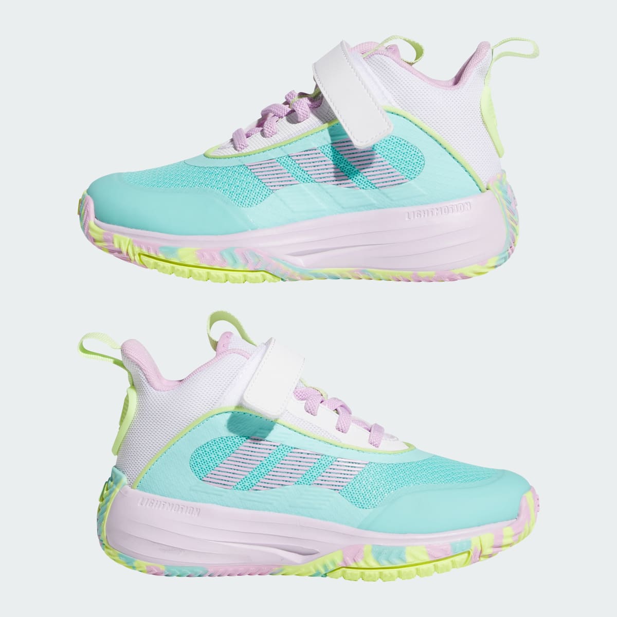 Overkicks - Adidas Ownthegame 3.0 Flash Aqua Bliss Lilac White (GS) (JS2179) - imagen 7