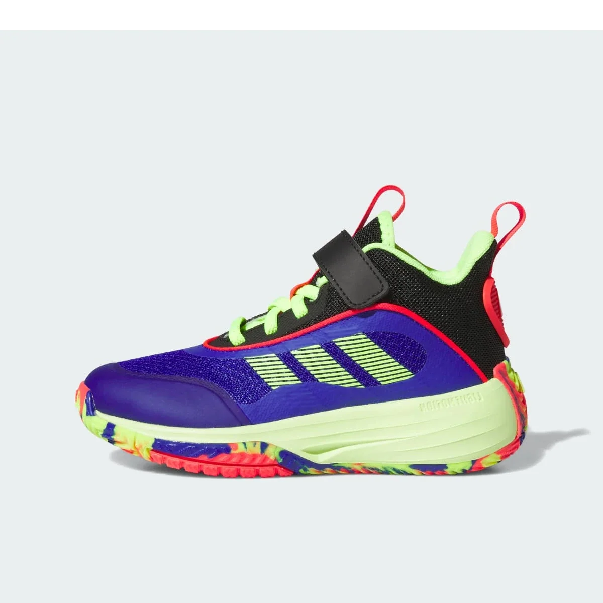 Overkicks - Adidas Ownthegame 3.0 Lucid Blue Lemon Black (GS) (JS2177) - vista lateral