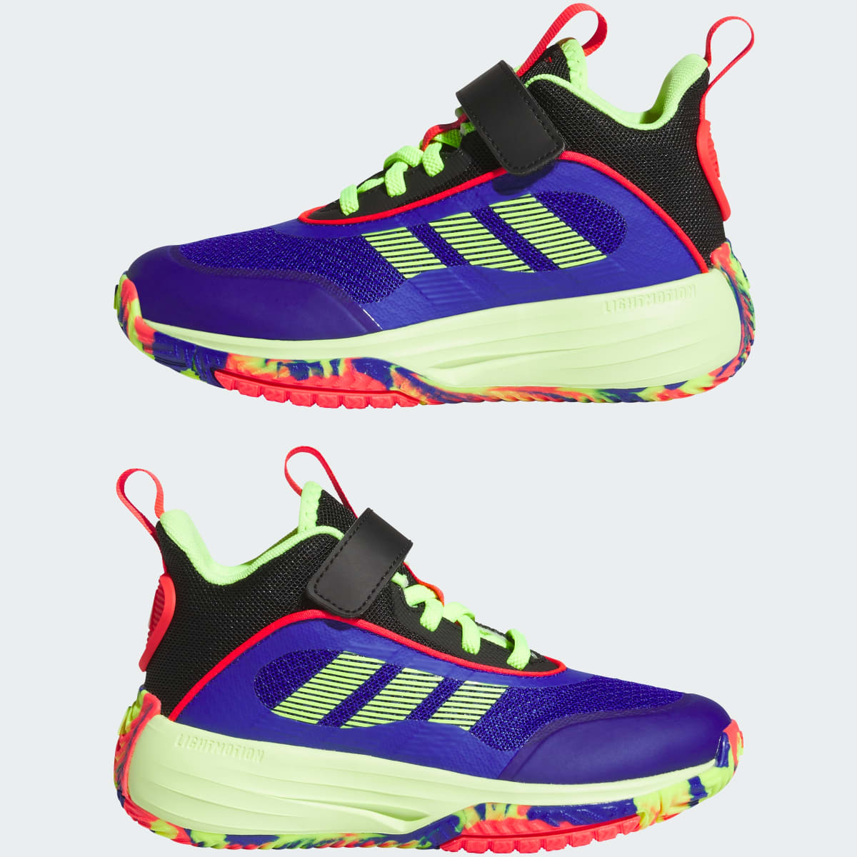 Overkicks - Adidas Ownthegame 3.0 Lucid Blue Lemon Black (GS) (JS2177) - imagen 7