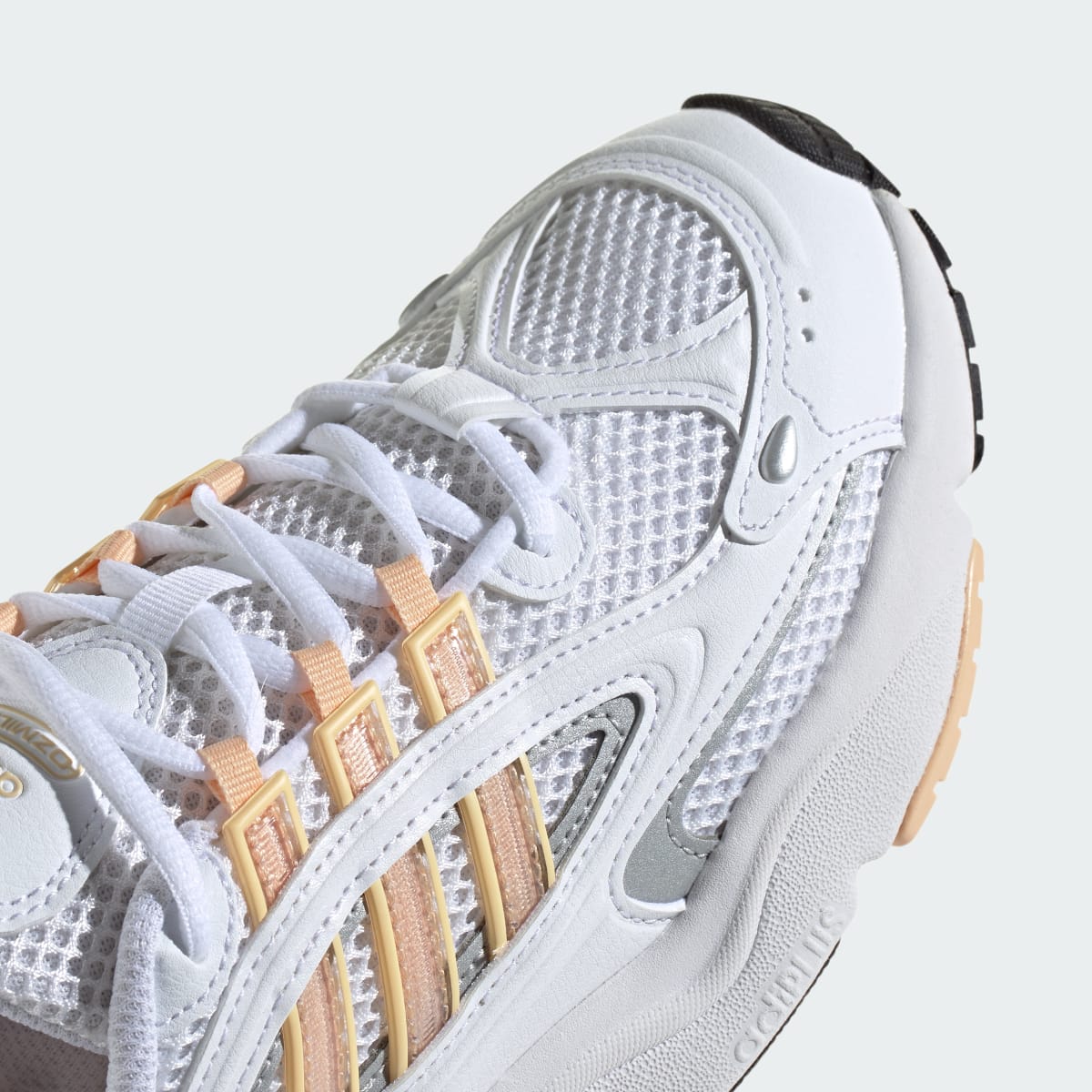 Overkicks - Adidas Ozmillen Cloud White Glow Orange Crystal Sand (Womens) (ID0572) - detalle lateral interior