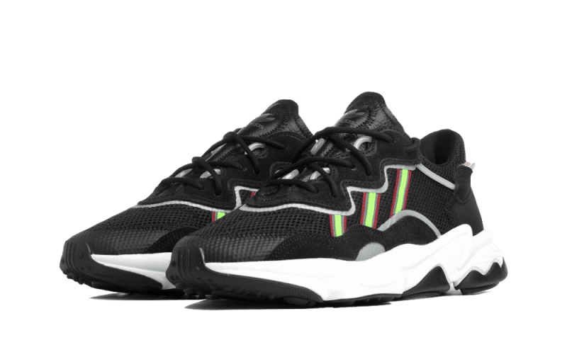 Overkicks - Adidas Ozweego Core Black Solar Green (EE7002) - vista trasera