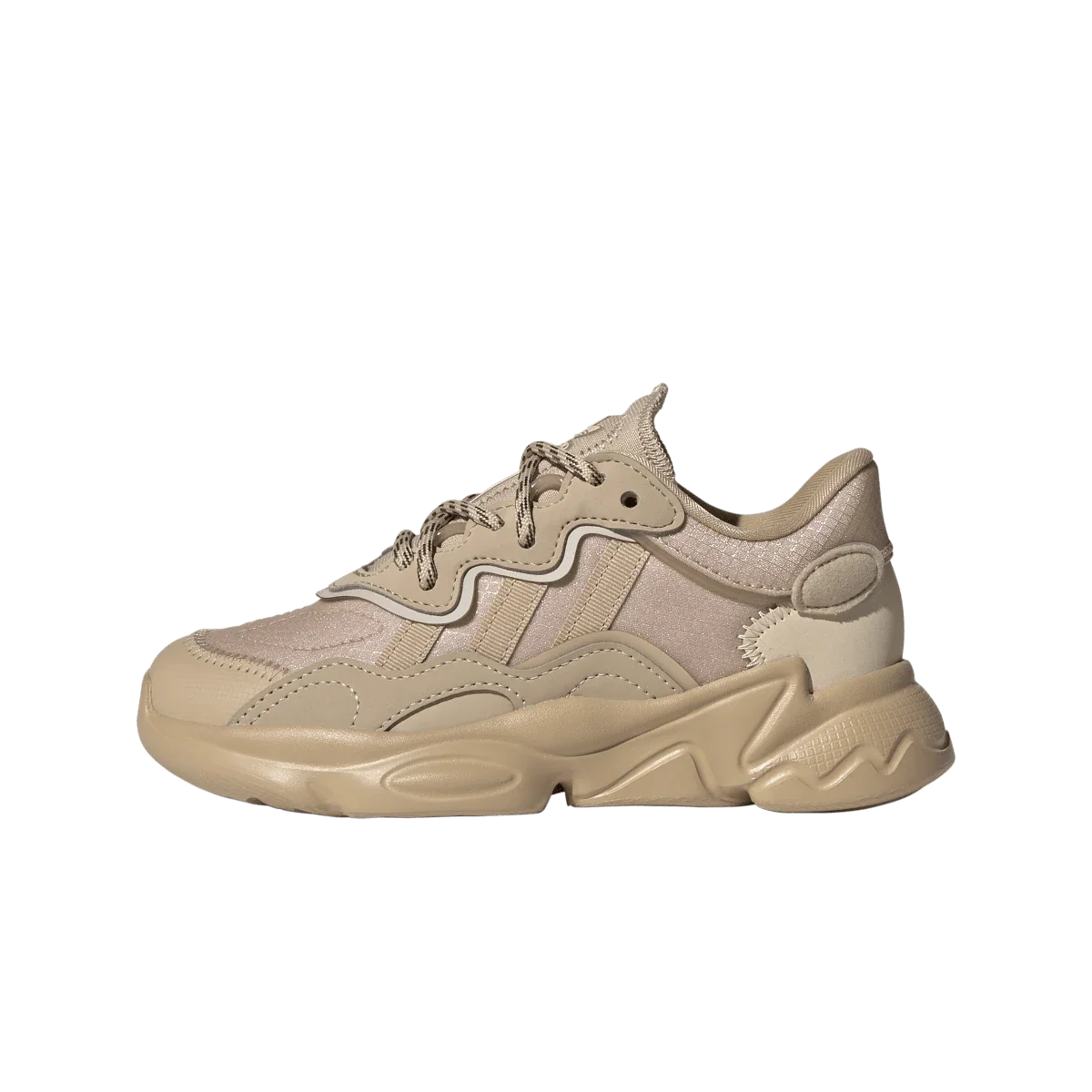 Overkicks - Adidas Ozweego Magic Beige Sand Strata (PS) (IG7426) - vista lateral