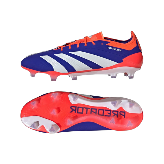 Overkicks - Adidas Predator Elite FG Lucid Blue Cloud White Solar Red (IF8867) - vista lateral