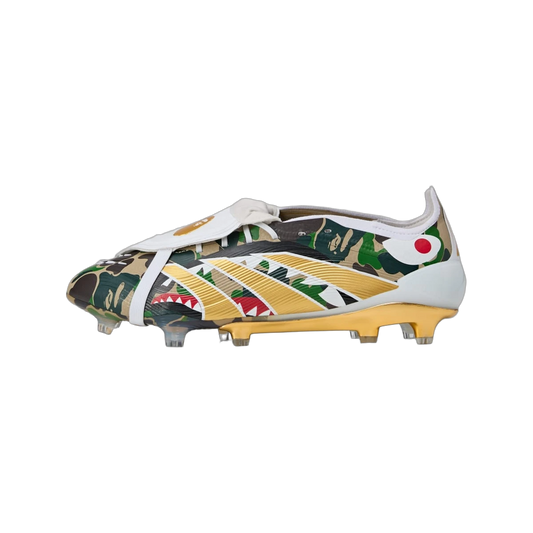 Overkicks - Adidas Predator Elite Foldover Tongue FG Bape Green Camo (JS3104) - vista lateral