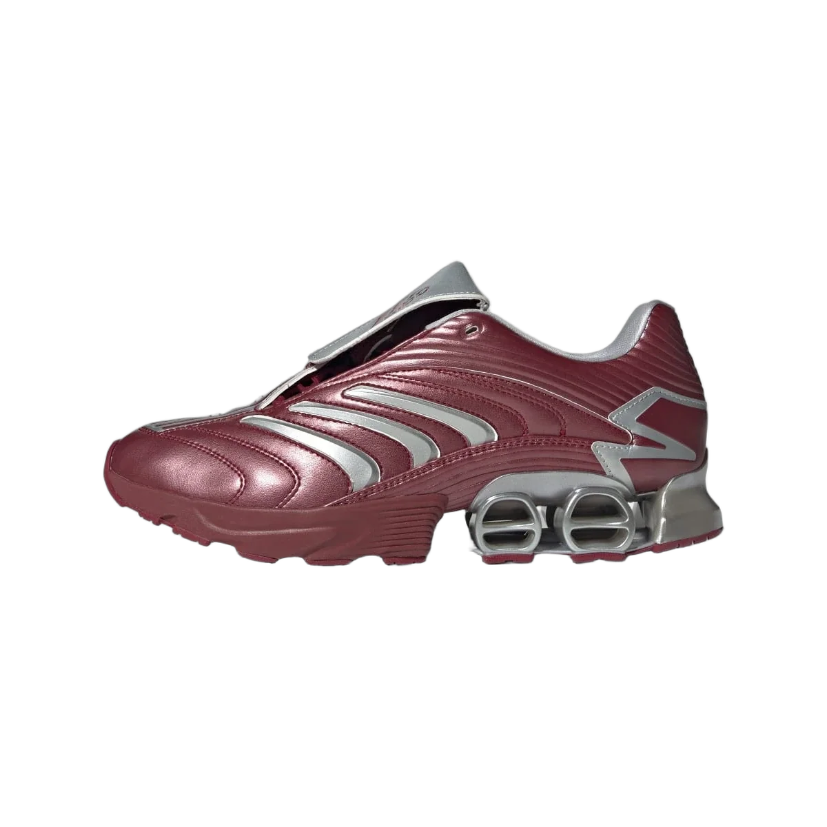 Overkicks - Adidas Predator Megaride Burgundy Silver Metallic (JS1554) - vista lateral