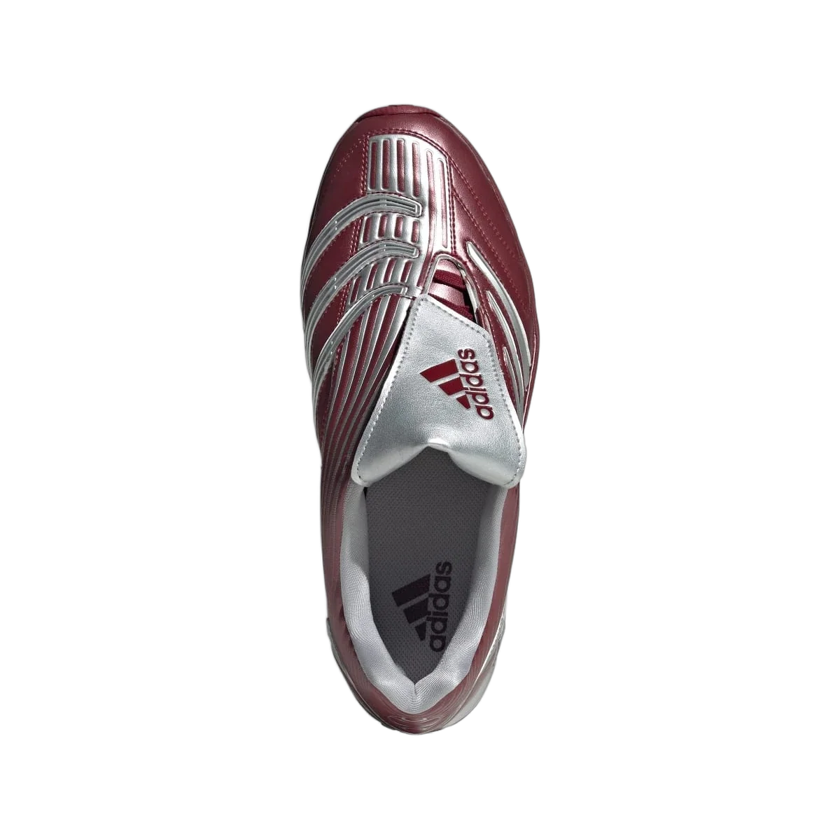 Overkicks - Adidas Predator Megaride Burgundy Silver Metallic (JS1554) - vista trasera