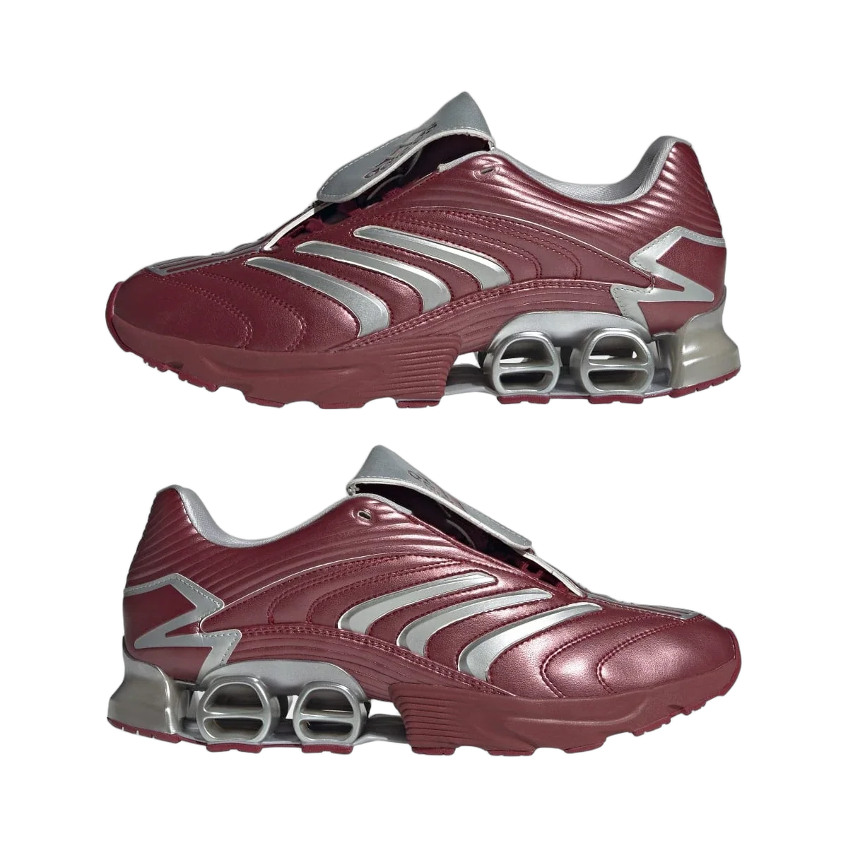 Overkicks - Adidas Predator Megaride Burgundy Silver Metallic (JS1554) - detalle lateral interior
