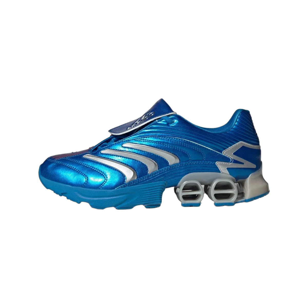 Overkicks - Adidas Predator Megaride Metallic Blue (JI3515) - vista lateral