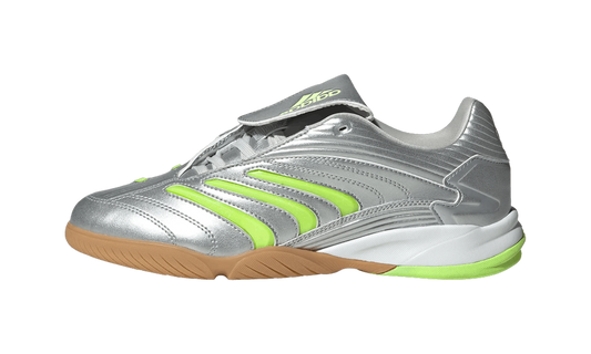 Overkicks - Adidas Predator Sala Silver Metallic Signal Green (JR1636) - vista lateral