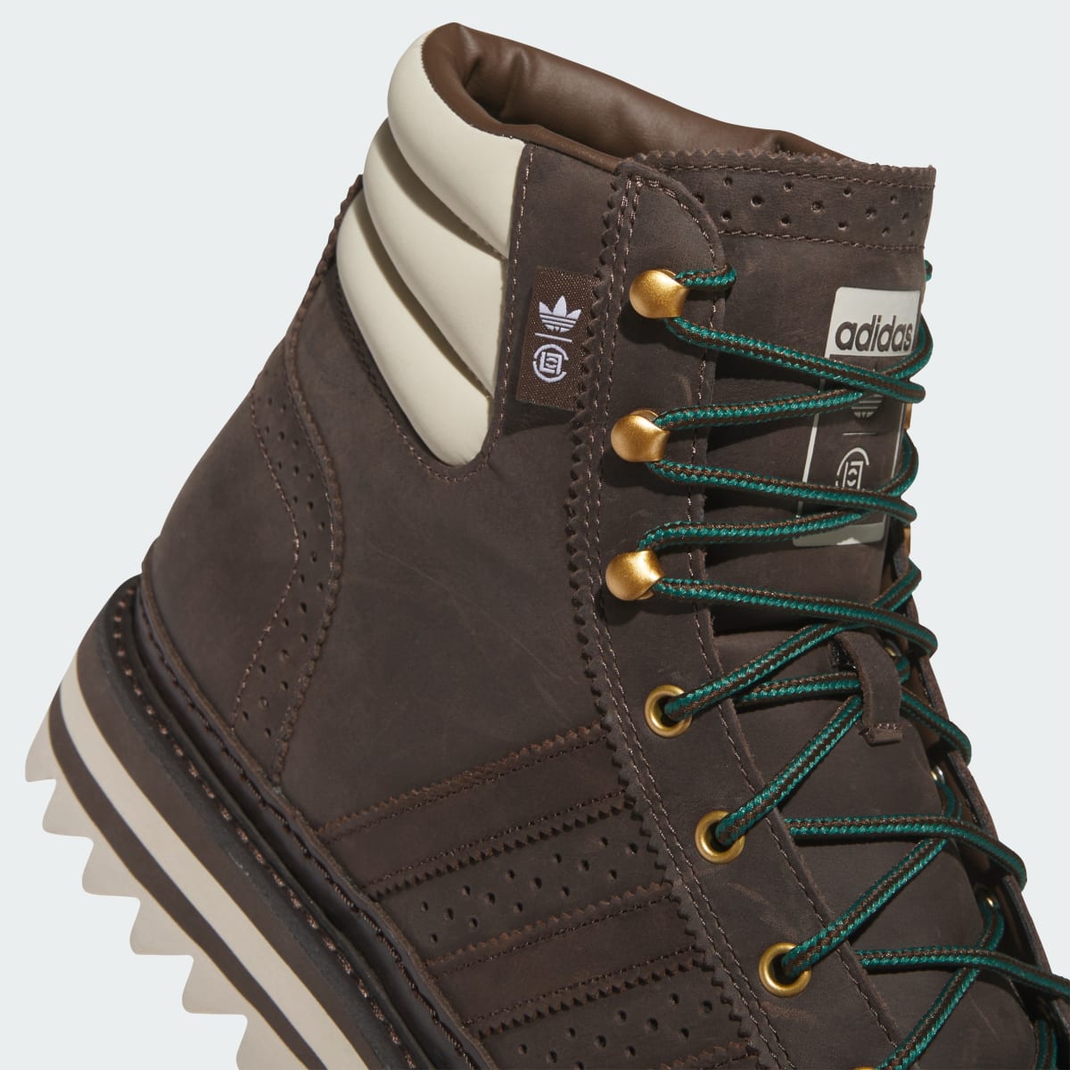 Overkicks - Adidas Pro Model CLOT by Edison Chen Dark Brown (JQ1263) - detalle lateral interior