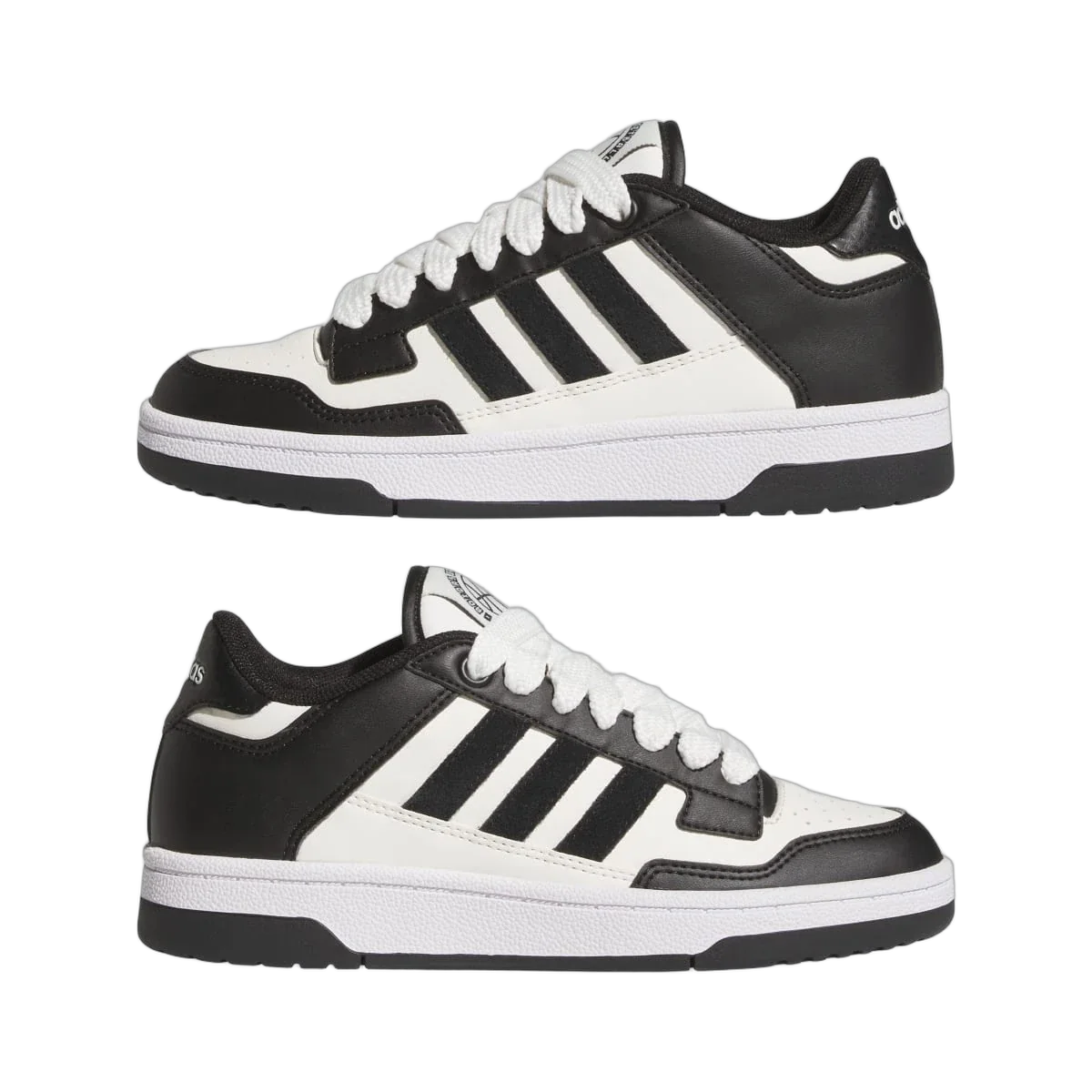 Overkicks - Adidas Rapid Court Low Core Black Cloud White (GS) (JR0166) - imagen 7