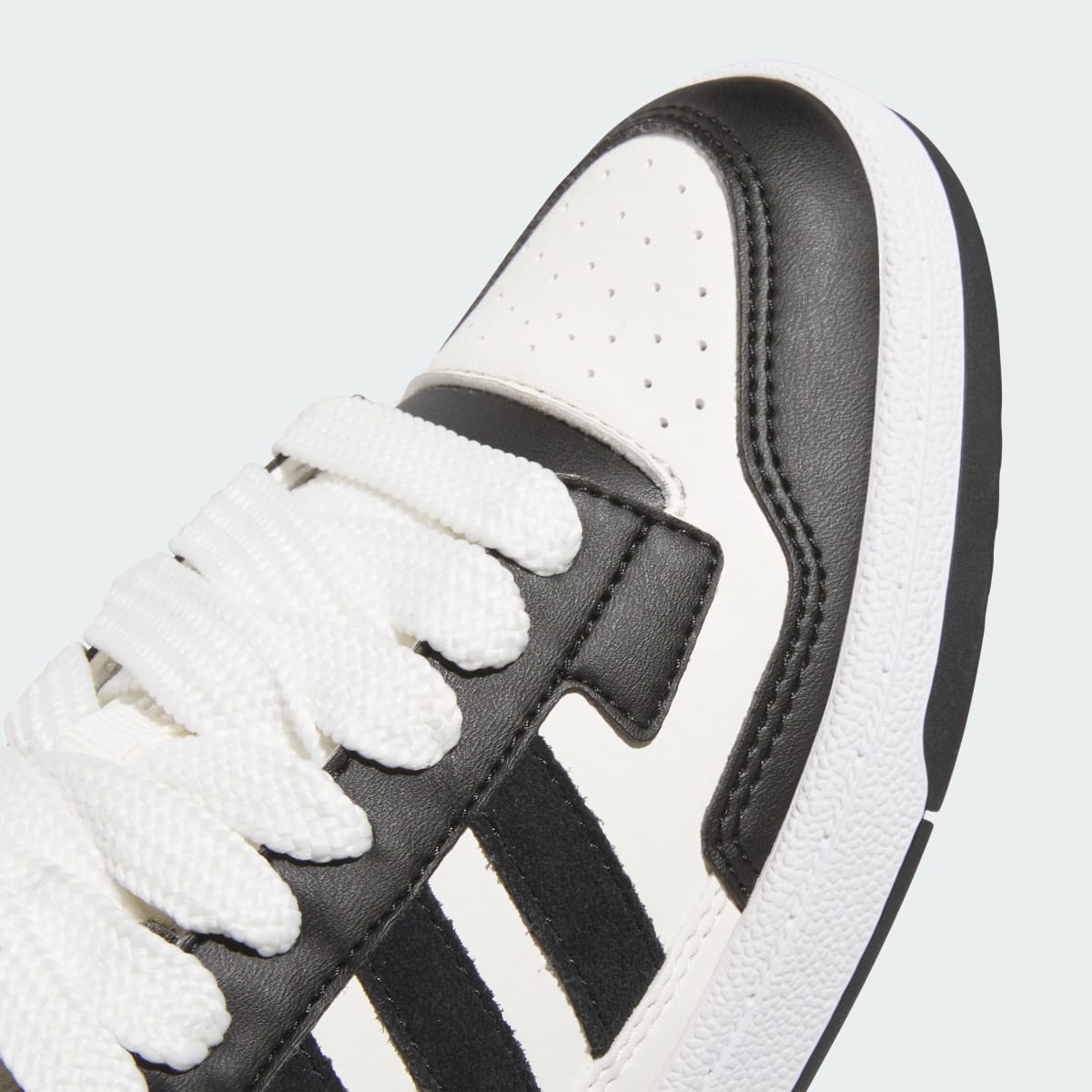 Overkicks - Adidas Rapid Court Low Core Black Cloud White (GS) (JR0166) - imagen 9