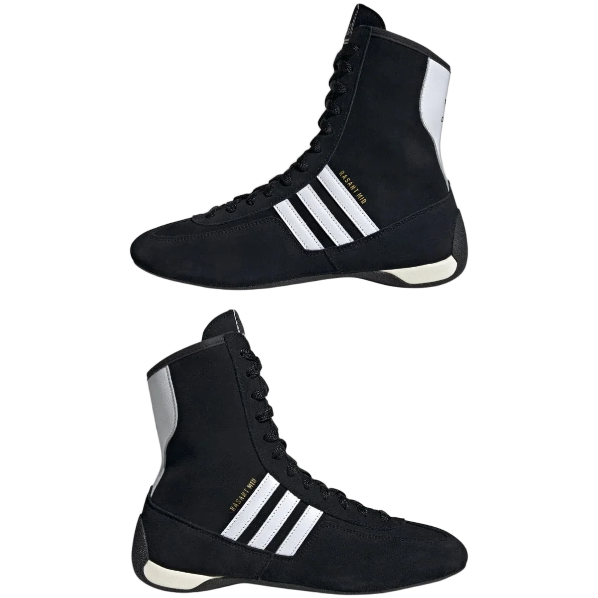 Overkicks - Adidas Rasant Mid Black White (Womens) (JH6665) - detalle lateral interior