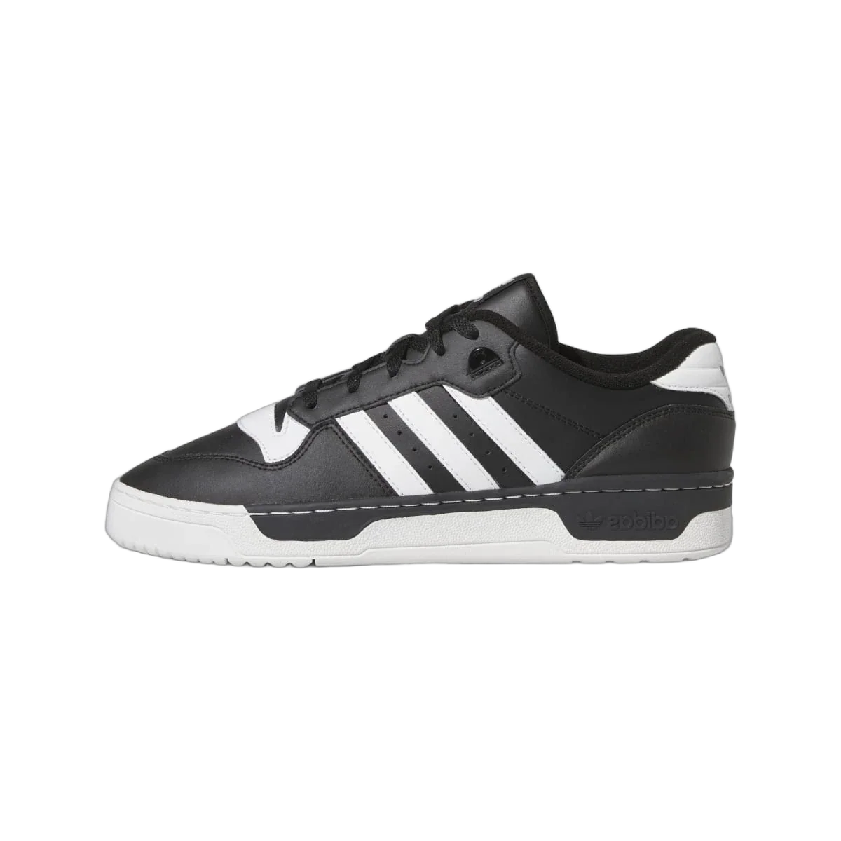 Overkicks - Adidas Rivalry Low Core Black Cloud White (FZ6327) - vista lateral