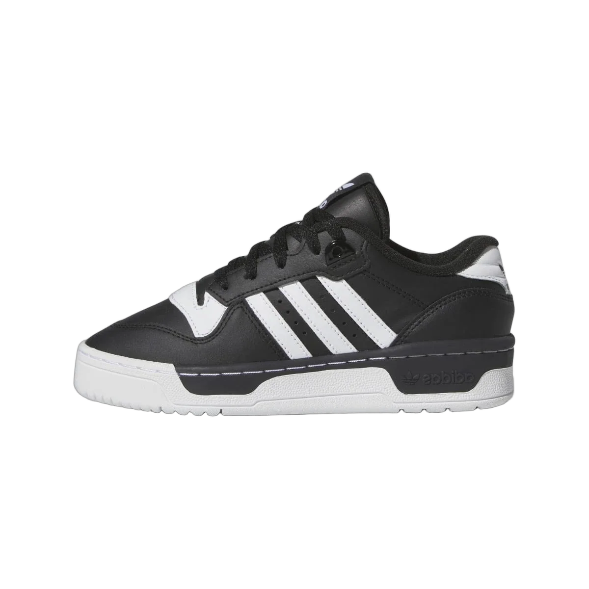 Overkicks - Adidas Rivalry Low Core Black Cloud White (GS) (IF5245) - vista lateral