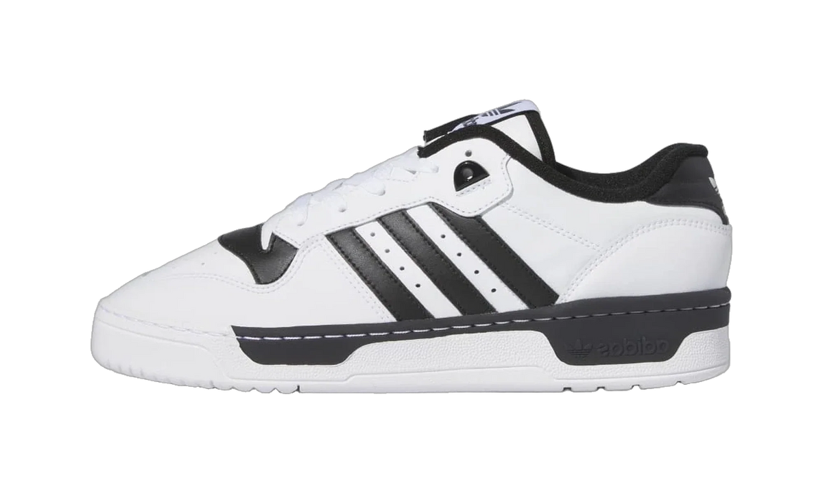 Overkicks - Adidas Rivalry Low White Core Black (IG1474) - vista lateral