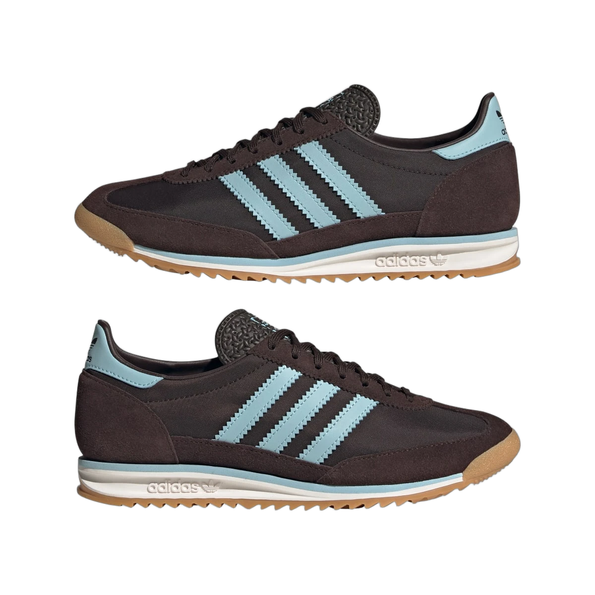 Overkicks - Adidas SL 72 OG Aurora Coffee Icey Blue (IH4521) - detalle lateral interior