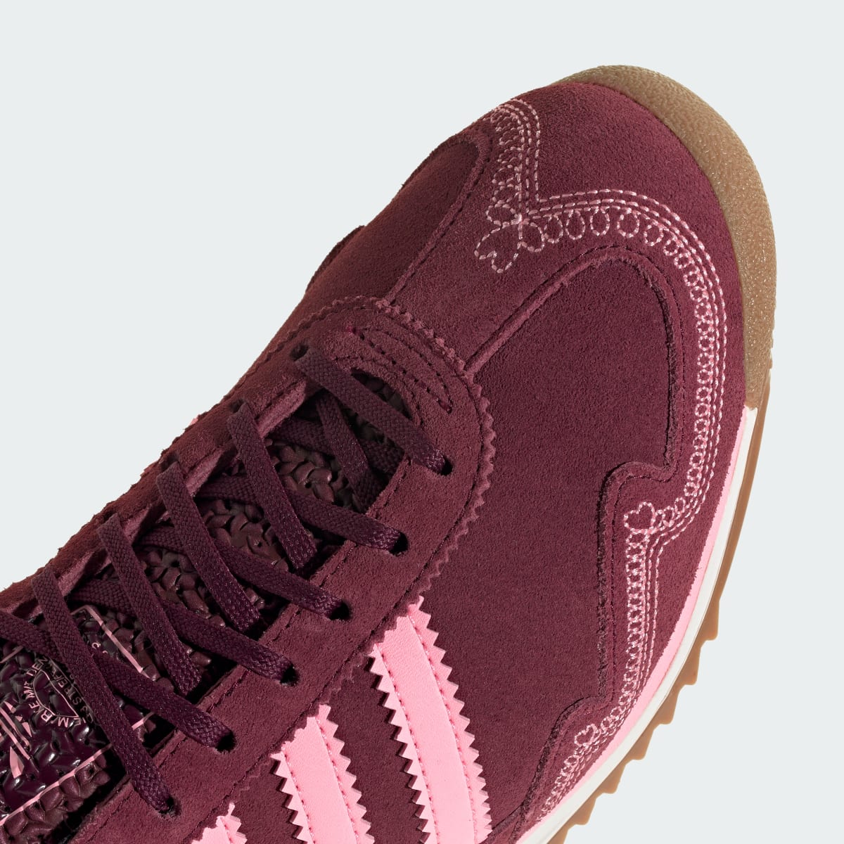 Overkicks - Adidas SL 72 OG Pink Spark Shadow Red (IH6684) - detalle lateral interior