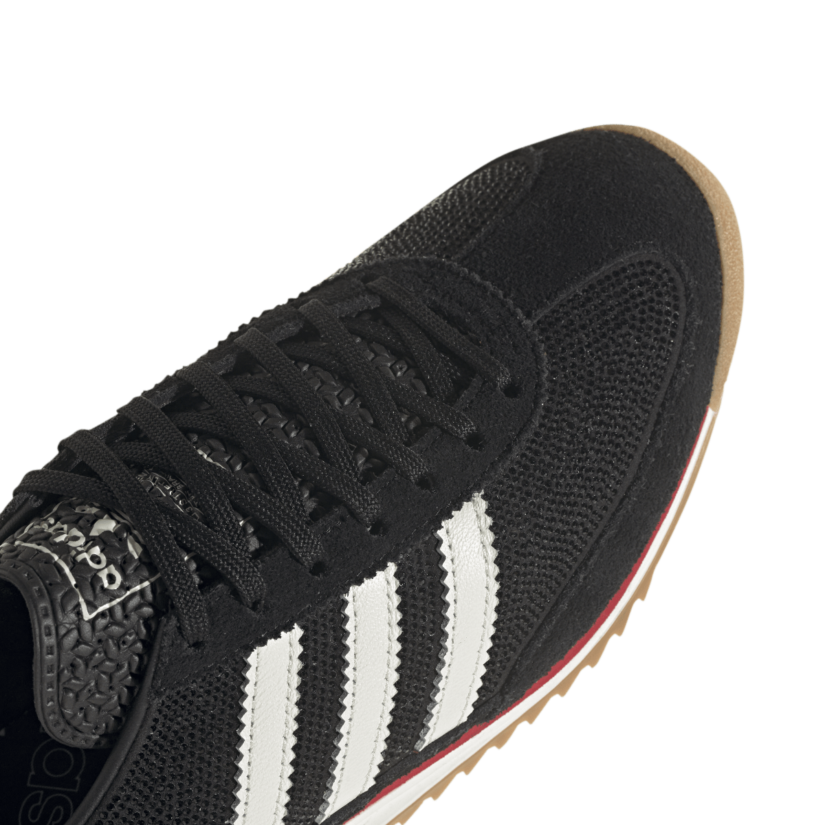 Overkicks - Adidas SL 72 OG Rhinestone Black Scarlet (IH9204) - detalle lateral interior