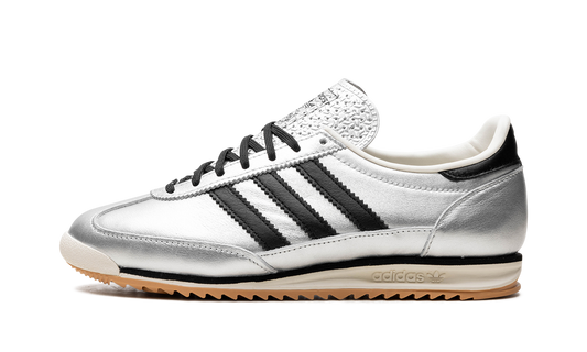 Overkicks - Adidas SL 72 OG Silver Metallic Black Gum (JH6363) - vista lateral