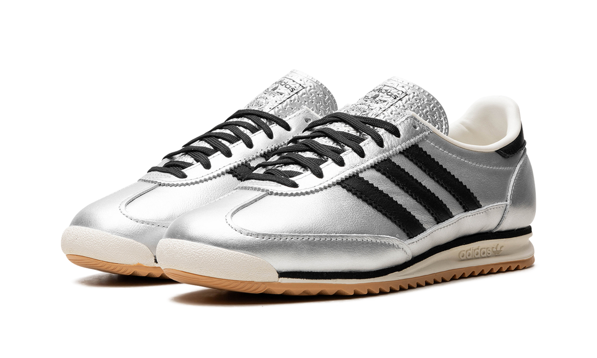 Overkicks - Adidas SL 72 OG Silver Metallic Black Gum (JH6363) - vista trasera