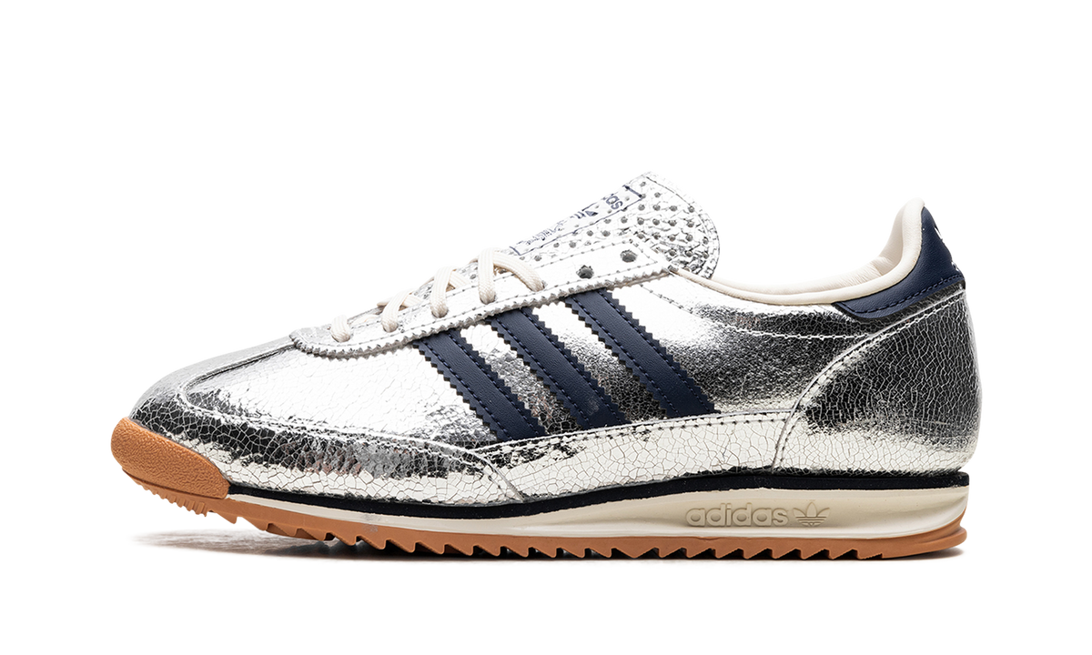 Overkicks - Adidas SL 72 OG Silver Metallic Collegiate Navy (JH8654) - vista lateral