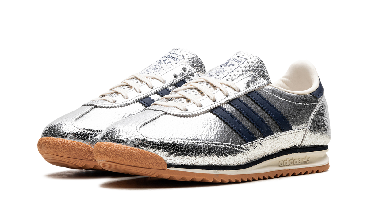 Overkicks - Adidas SL 72 OG Silver Metallic Collegiate Navy (JH8654) - vista trasera