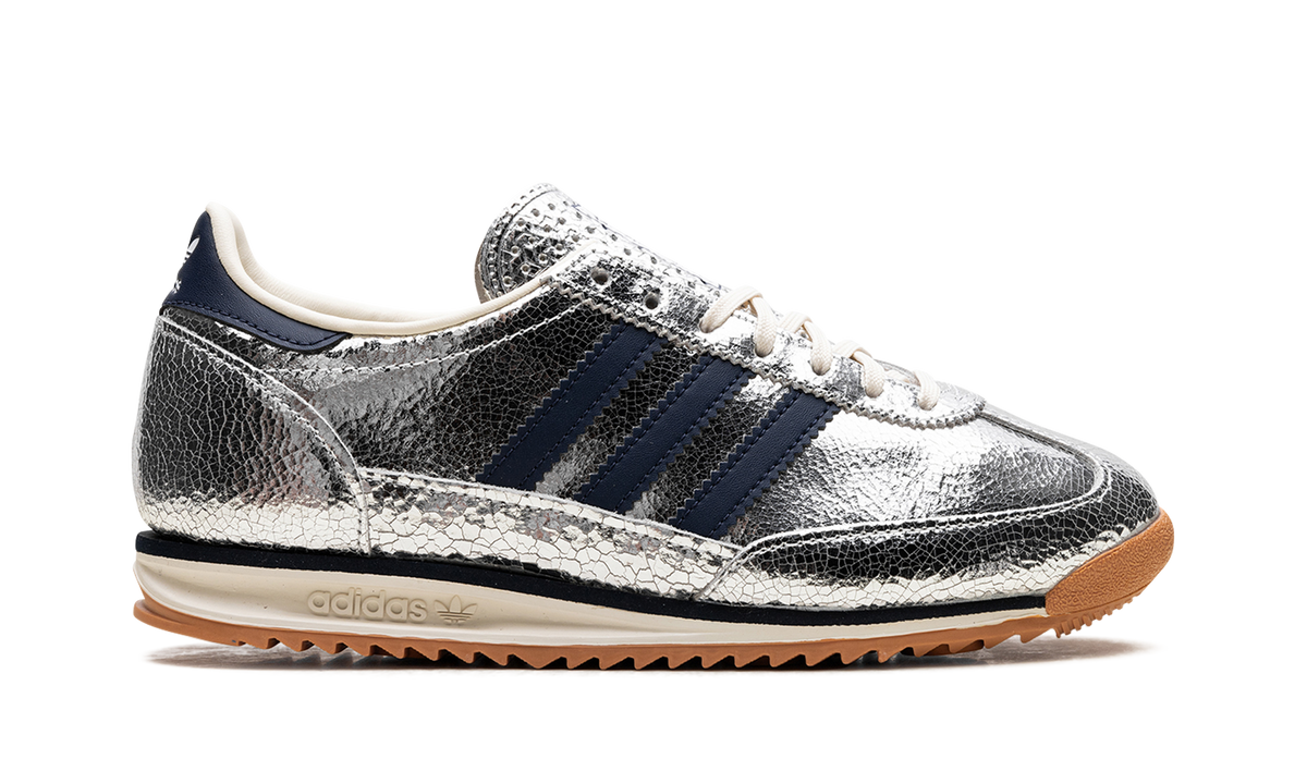 Overkicks - Adidas SL 72 OG Silver Metallic Collegiate Navy (JH8654) - detalle talón