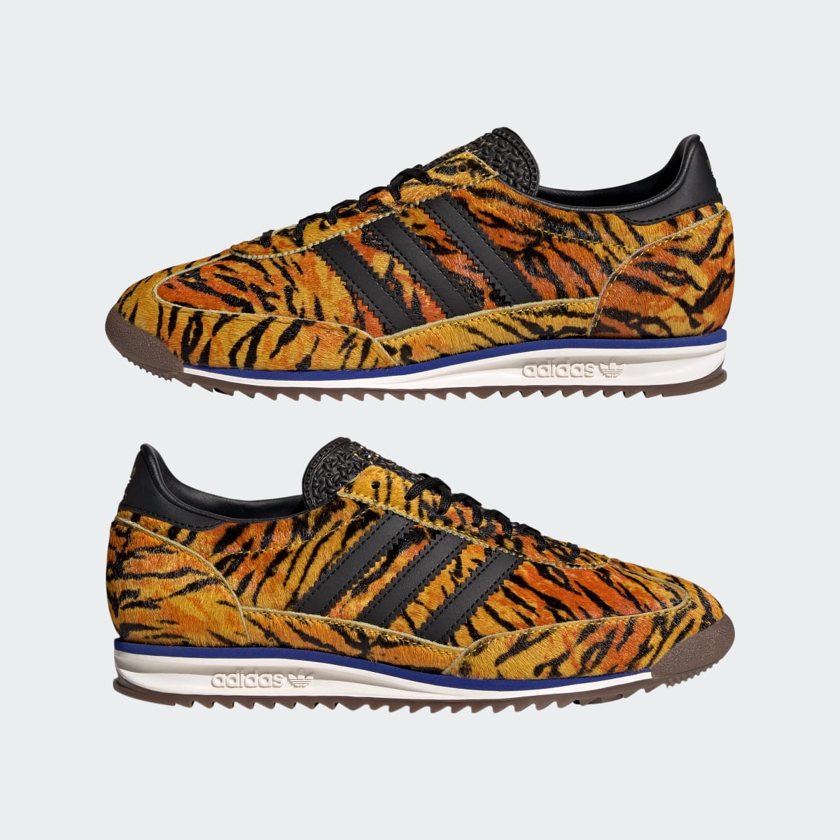 Overkicks - Adidas SL 72 OG Yellow Core Black Lucid Blue (KH8812) - detalle lateral interior