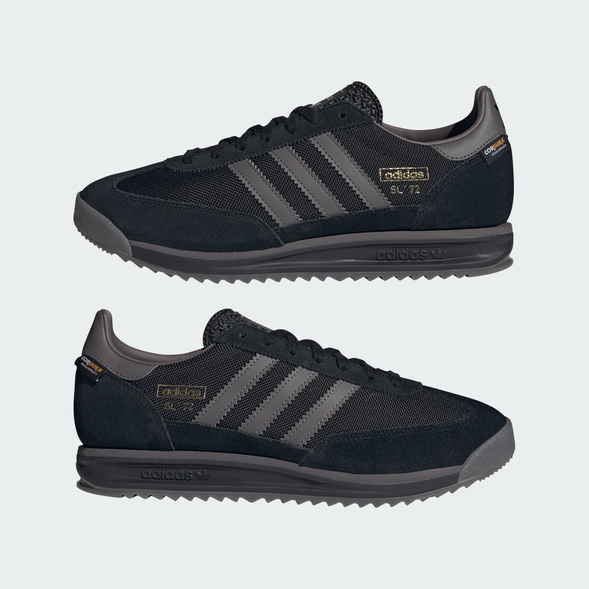 Overkicks - Adidas SL 72 RS Cordura Black Charcoal (KK3643) - detalle lateral interior