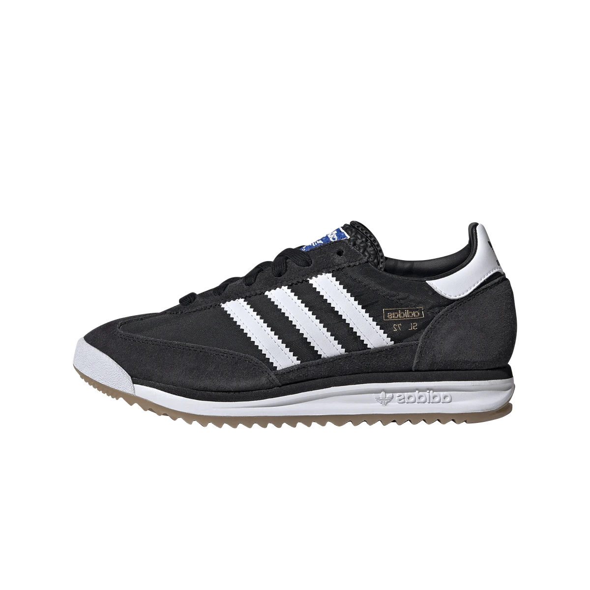 Overkicks - Adidas SL 72 RS Core Black Cloud White Blue (IH8078) - vista lateral