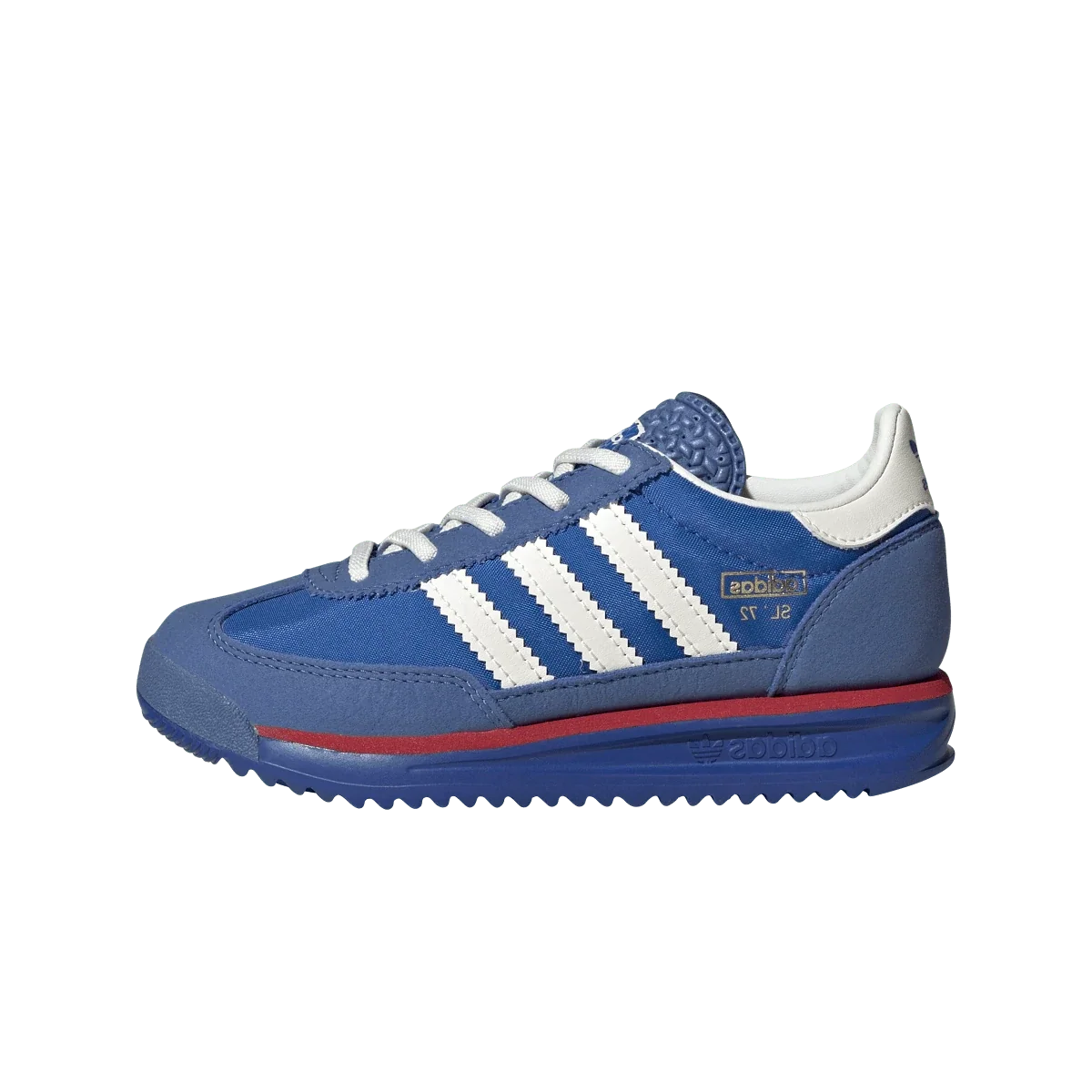 Overkicks - Adidas SL 72 RS Elastic Laces Blue Core White Better Scarlet (PS) (JH9953) - vista lateral
