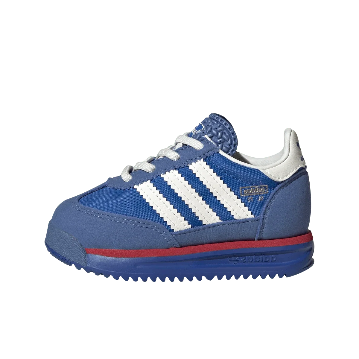 Overkicks - Adidas SL 72 RS Elastic Laces Blue Core White Better Scarlet (TD) (JI3089) - vista lateral