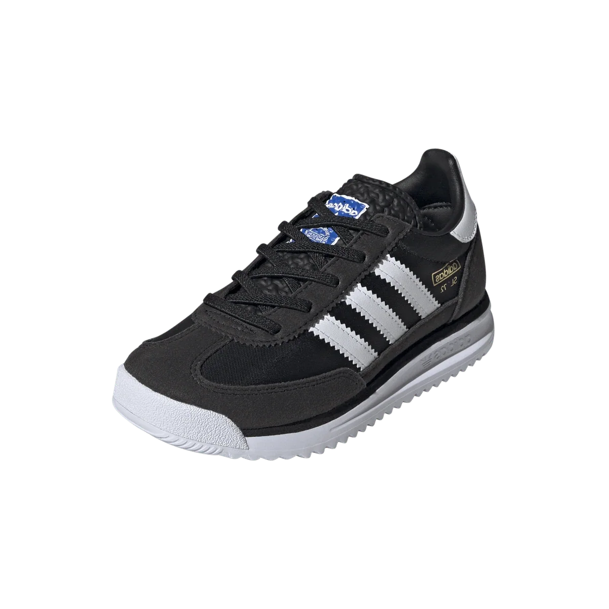 Overkicks - Adidas SL 72 RS Elastic Laces Core Black Cloud White Blue (PS) (IH2982) - imagen 2