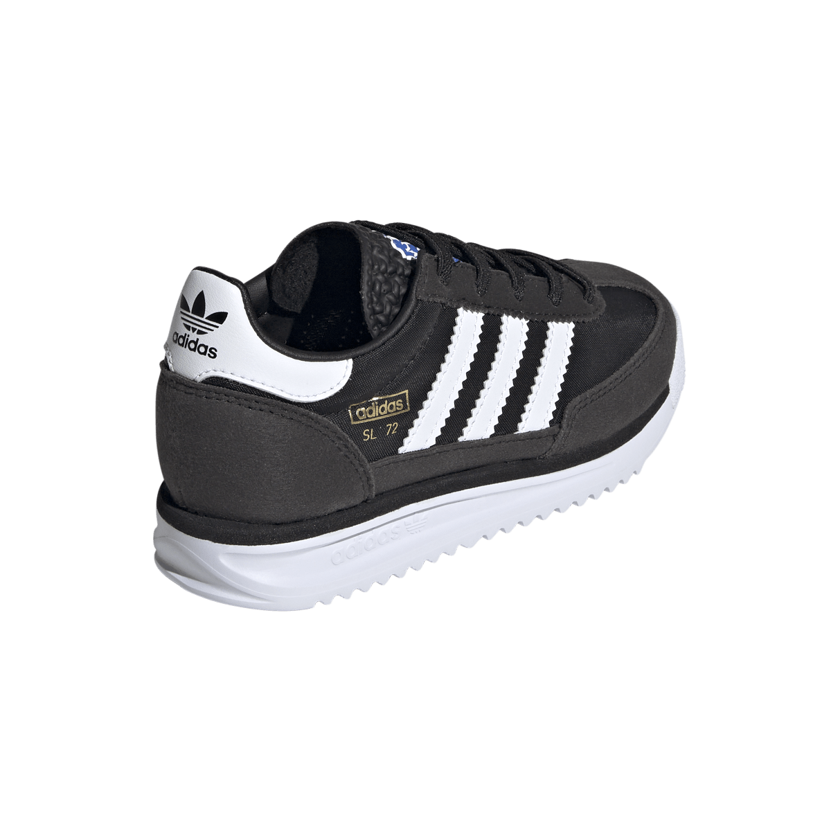 Overkicks - Adidas SL 72 RS Elastic Laces Core Black Cloud White Blue (PS) (IH2982) - imagen 5