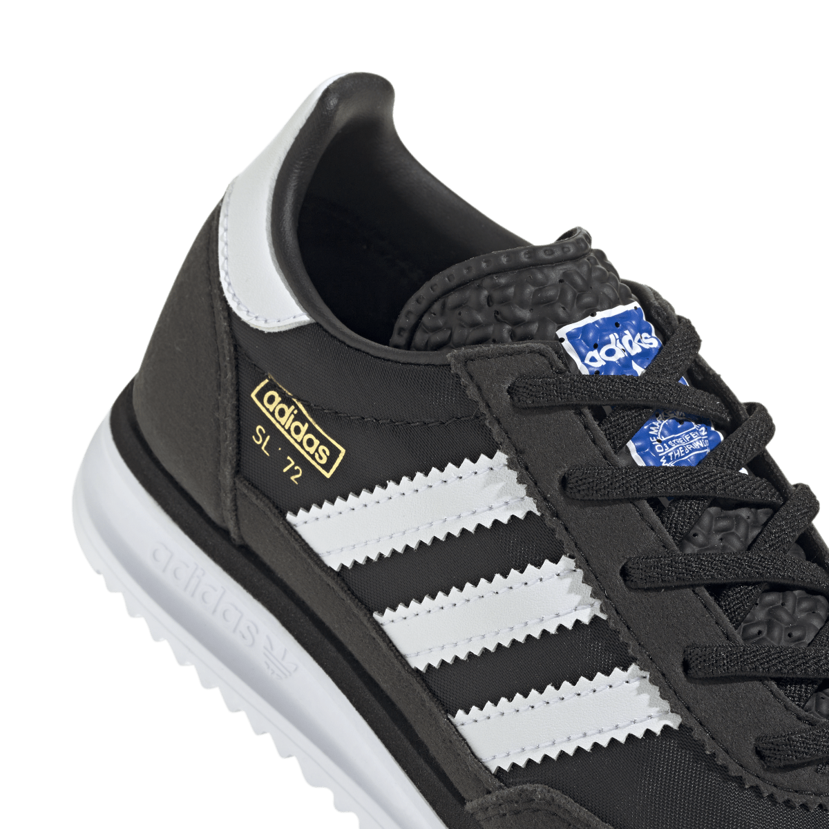 Overkicks - Adidas SL 72 RS Elastic Laces Core Black Cloud White Blue (PS) (IH2982) - imagen 8