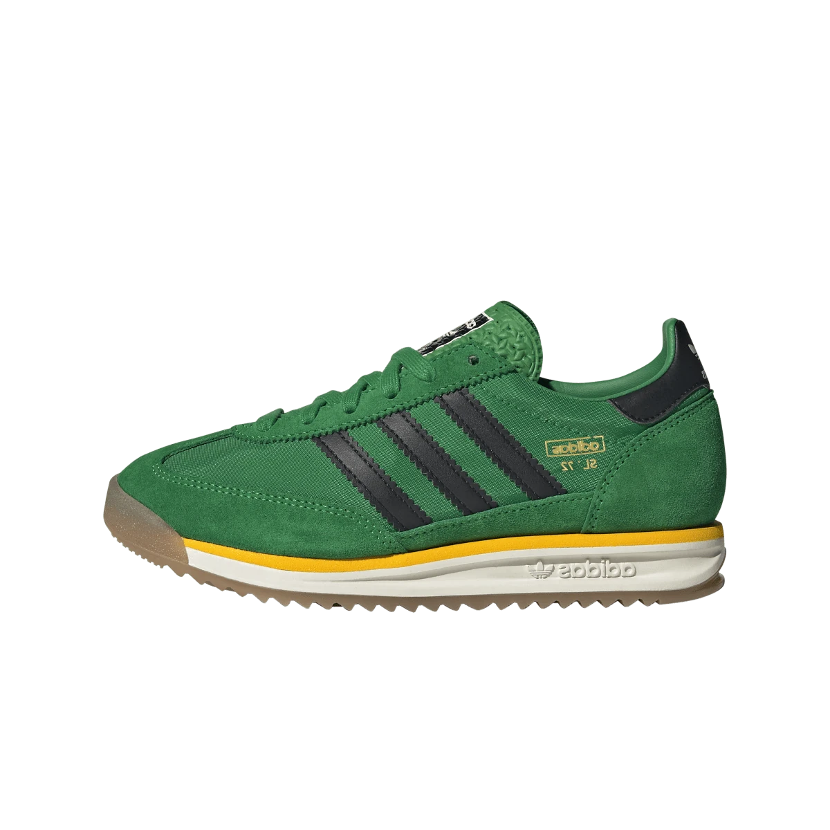 Overkicks - Adidas SL 72 RS Green Core Black Crew Yellow (JR1100) - vista lateral
