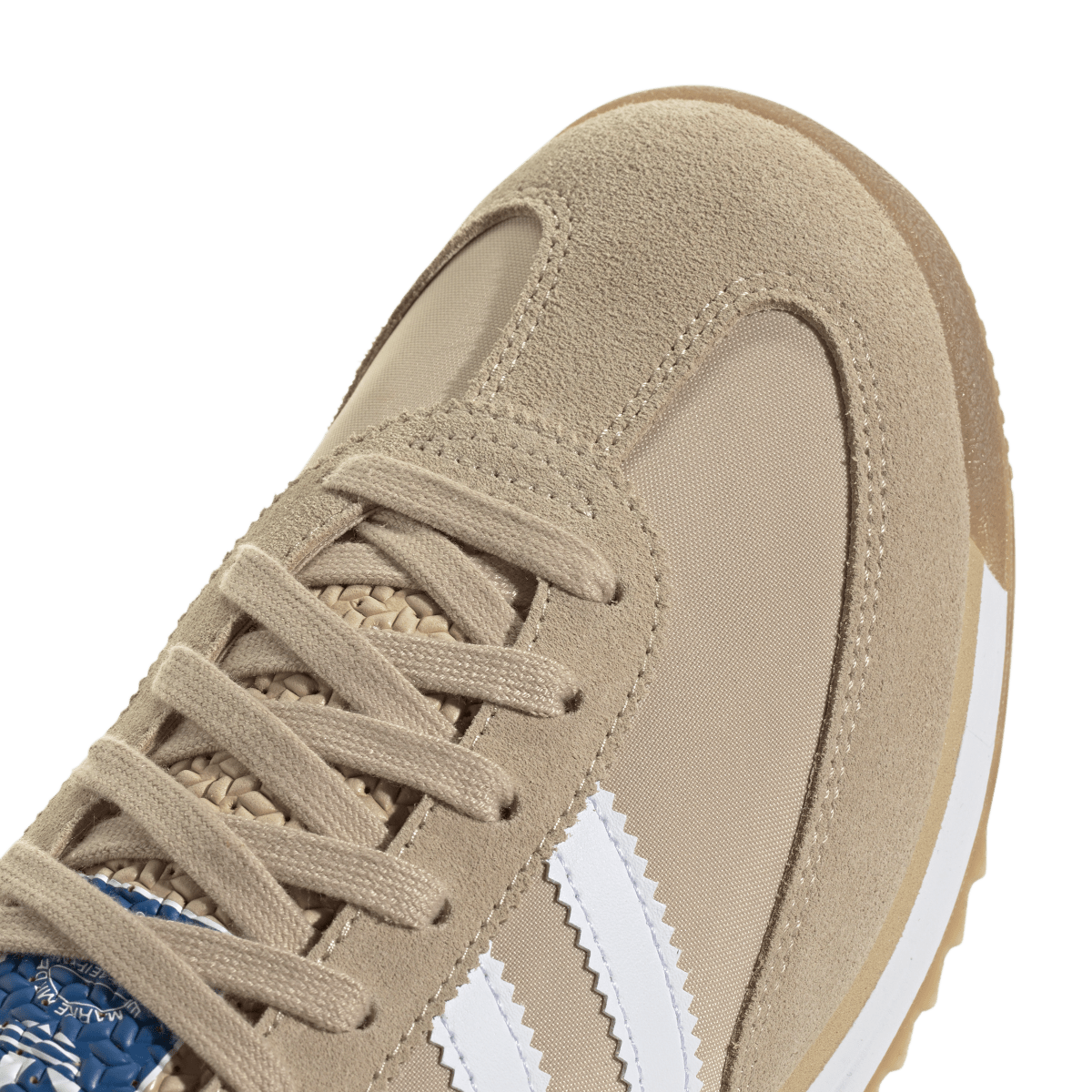 Overkicks - Adidas SL 72 RS Magic Beige Cloud White Blue Bird (JQ9554) - detalle lateral interior