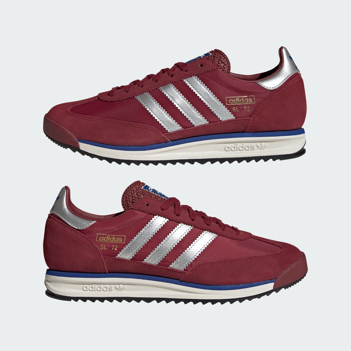 Overkicks - Adidas SL 72 RS Noble Maroon Silver Metallic (JR8793) - detalle lateral interior